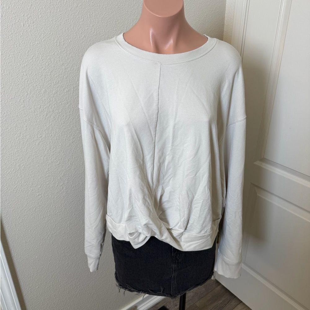 10 Tree White Casual Long Sleeve Top Sz XL
